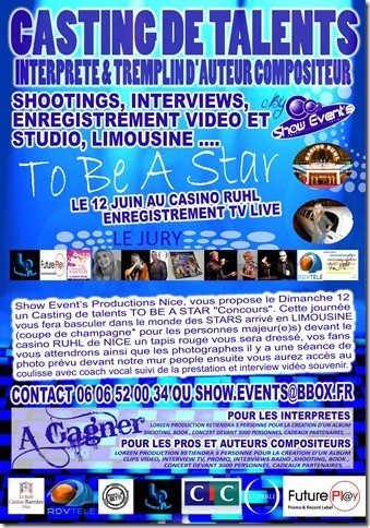 Priscilla au concours "To be a star" le 12 juin.