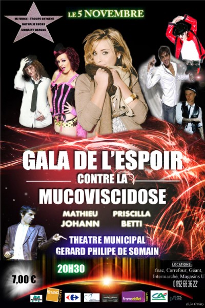 Priscilla Betti au Gala de l'Espoir &agrave; Somain