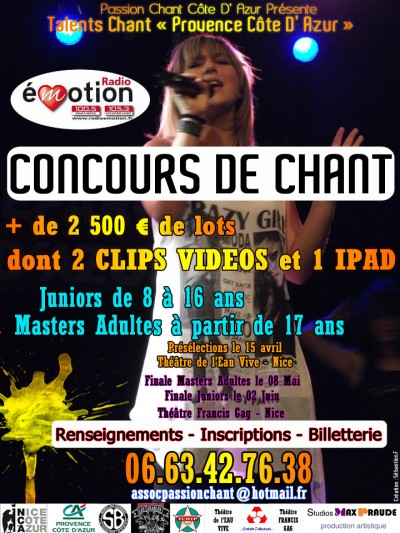 Priscilla Betti &agrave; "Talents Chant : Provence C&ocirc;te d'Azur"