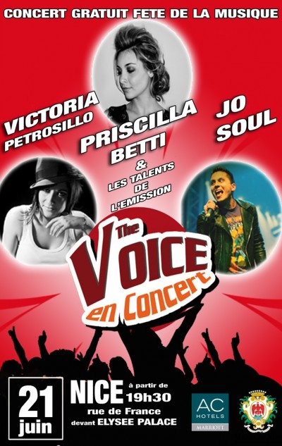 The Voice en concert &agrave; Nice avec Priscilla le 21 juin