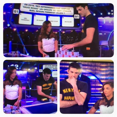 Priscilla Betti et Gil Alma, dans Money Drop